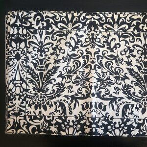 Set of‎ four City Chic cotton cream and black paisley placemats